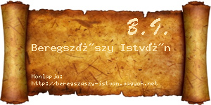 Beregszászy István névjegykártya