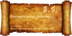 Beregszászy István névjegykártya