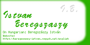 istvan beregszaszy business card