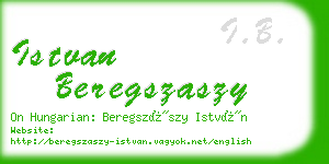 istvan beregszaszy business card